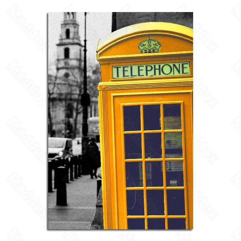 

Modern Home Decor Western-Style Decorative Painting Yellow Architecture Retro Niche Fashion Living Room Hanging Painting