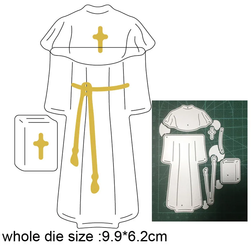 

Cross Priest Clothes New 2021 Metal Cutting Dies for DIY Scrapbooking Paper and Card Making Decorative Embossing Dies Craft dies