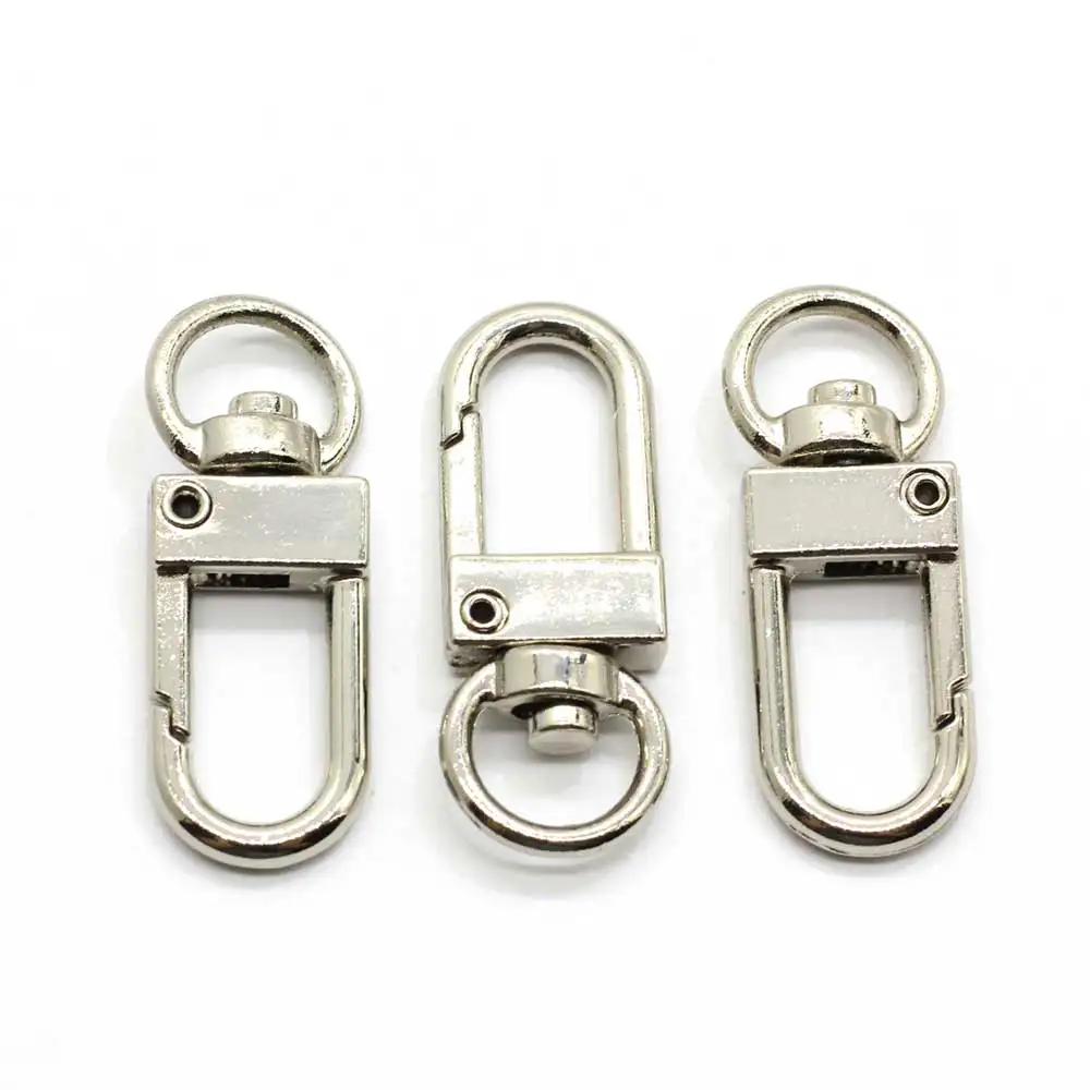 

50/100pcs Lock-Shaped Snap Lobster Clasp Hooks Swivel Clasp Stainless Steel Connector For Keychains Necklace Supplies