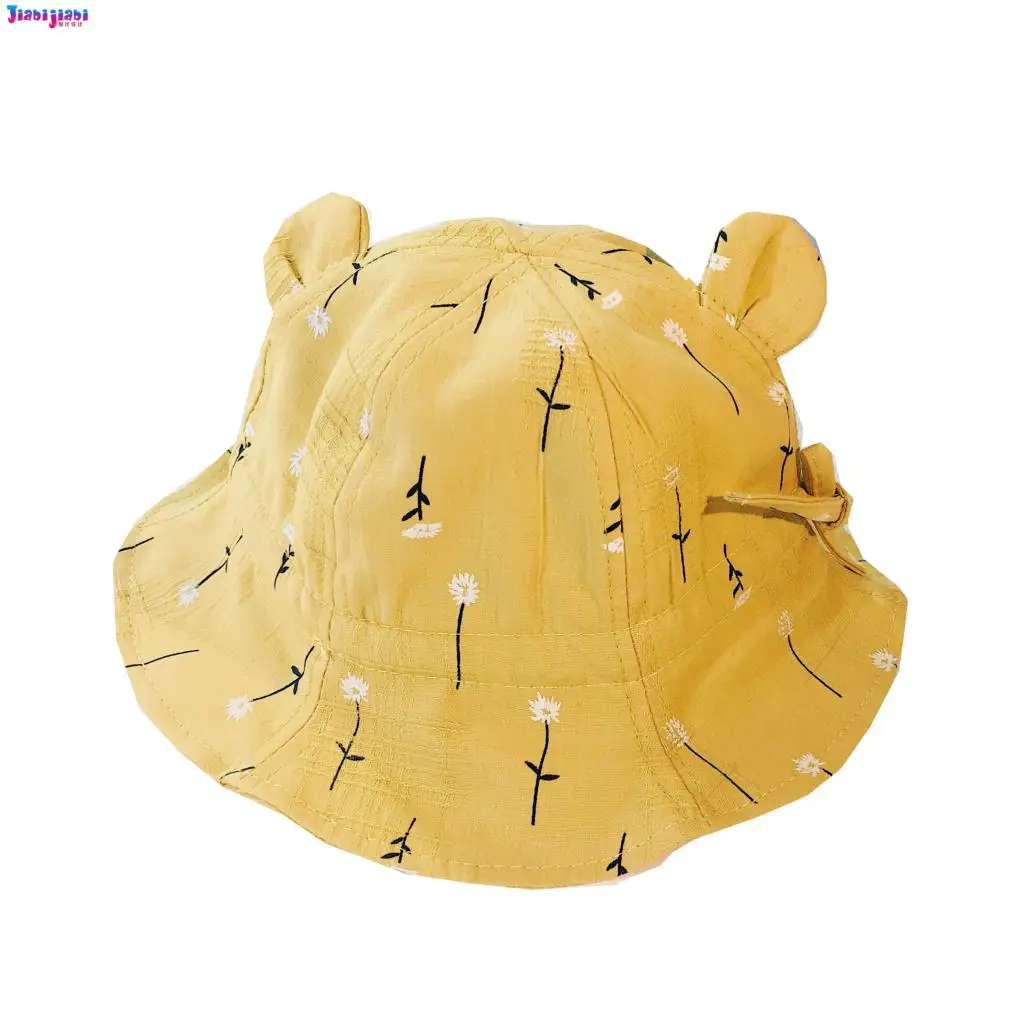Toddler Bucket Hat Spring Summer Baby Children Binaural Flowers Sunshade Preschool Boys Girl Fisherman Beach 1-4 Old | Аксессуары для