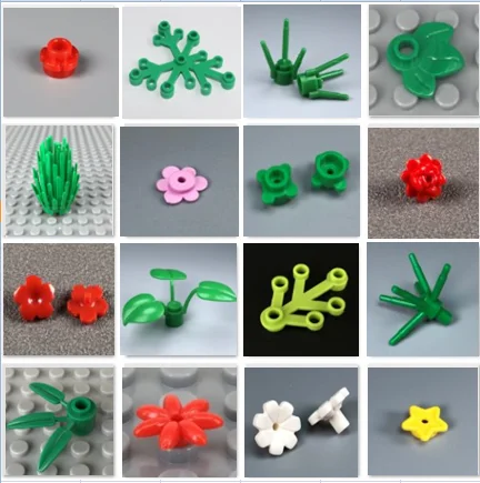 Кубики MOC цветок растение городской улица куст листья дерево 4727 3742 98262 аксессуары