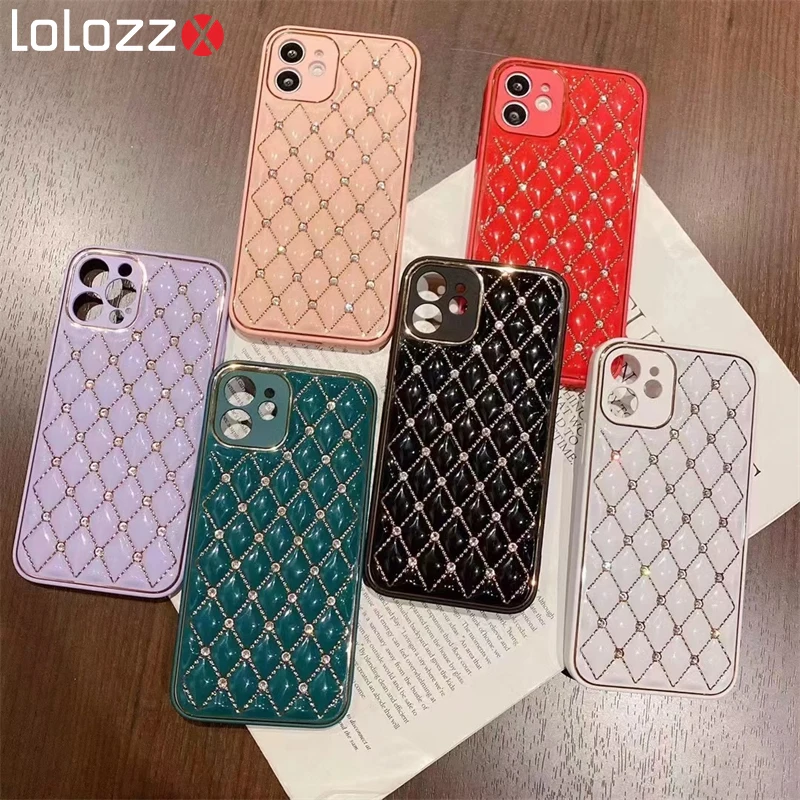 Роскошный Алмазный Блестящий Мягкий силиконовый чехол для телефона iPhone 11 12 Pro Max XR