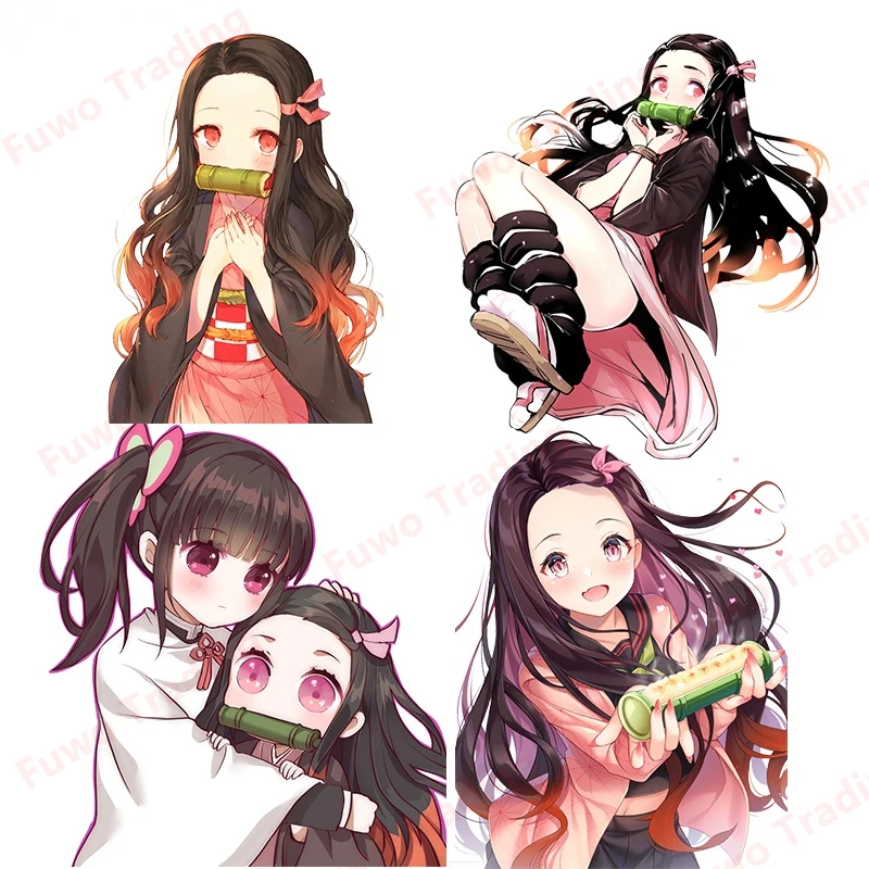 

Fuwo Trading Interesting Fashion Girl AnimeKimetsu No Yaiba Kochou Nezuko for Macbook Decal Auto Sticker Anime Car Accessories