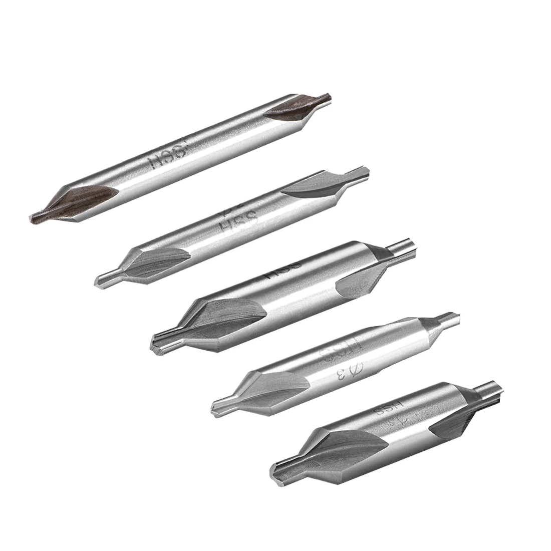 

uxcell Combined Drills Center Drills Bit Tool HSS Countersinks for Aluminum Brass Mild Steel Metal etc Metric 60 Tip Angles