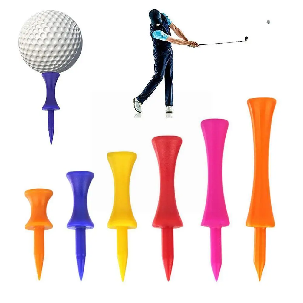

Golf Tees Step Down Golf Plastic Tees Best For All Oversized Driver Golf Ball Studs Rubber Ball Accessories Nails Hold B4q2