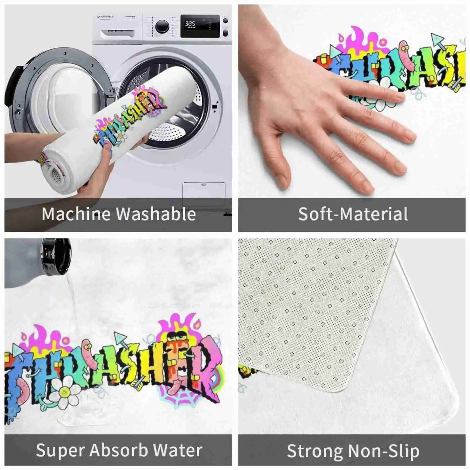 Домашний ковер 3 размера без названия для комнаты Забавный мем коньки скейт