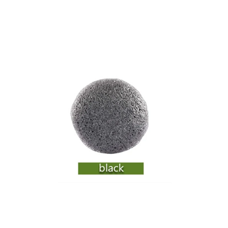 05 black 1 шт. полусферический спонж-Конняку натуральный косметический спонж для очистки лица Губка для очищения лица Инструменты для мытья лица флейтер инструменты для макияжа - Цвет: 05 black