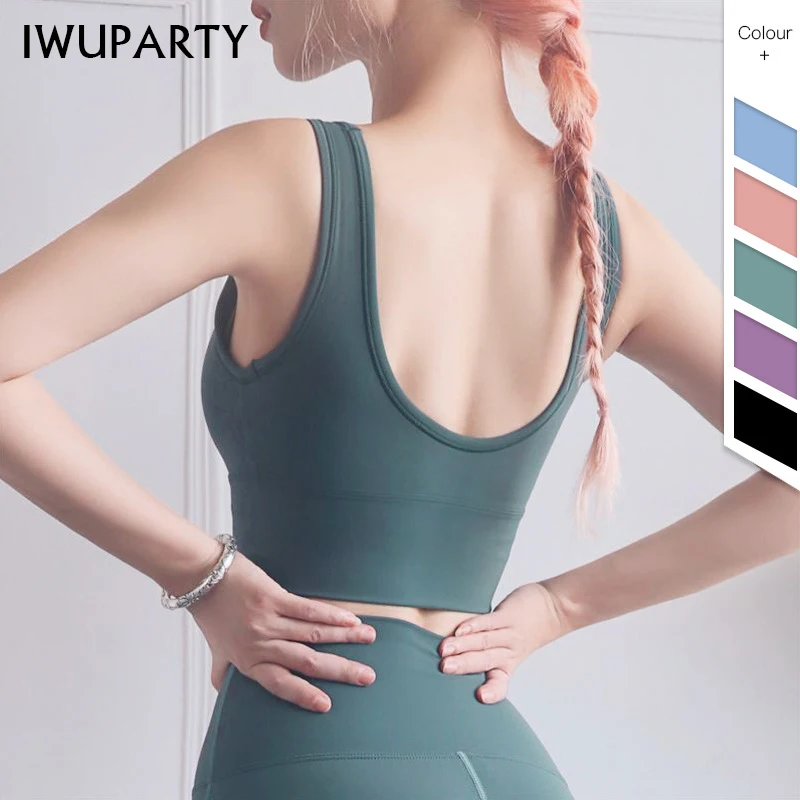 Энергетический нейлоновый спортивный бюстгальтер с высокой ударной подушечкой