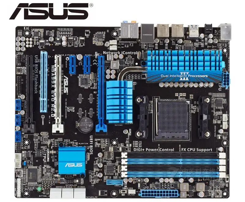 ASUS M5A99X EVO R2.0 оригинальная б/у материнская плата DDR3 Socket AM3 + платы 32 Гб USB2.0 USB3.0 990X