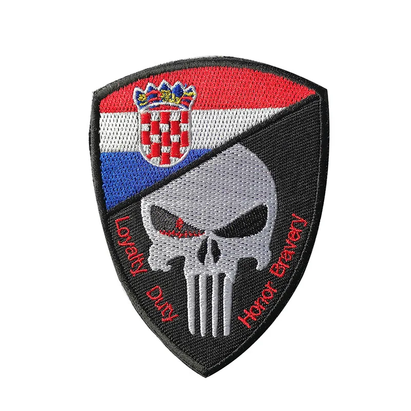 Военные нашивки с черепом Национальный флаг Бельгии России Испании Франции ЕС
