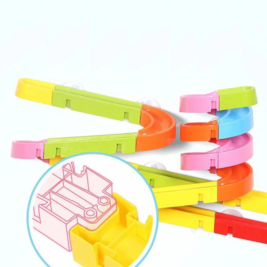 Водные игры Marble Run гоночный лабиринт присоска орбиты игрушки для ванной Детские