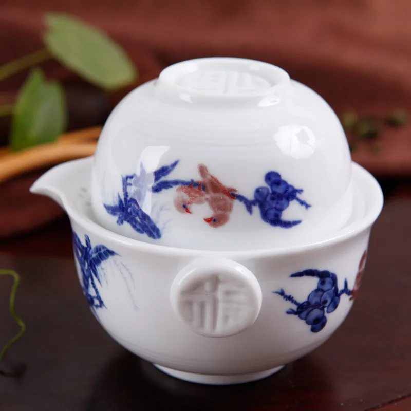 Всемирно известный керамический чайный сервиз китайской культуры 1 горшок чашка