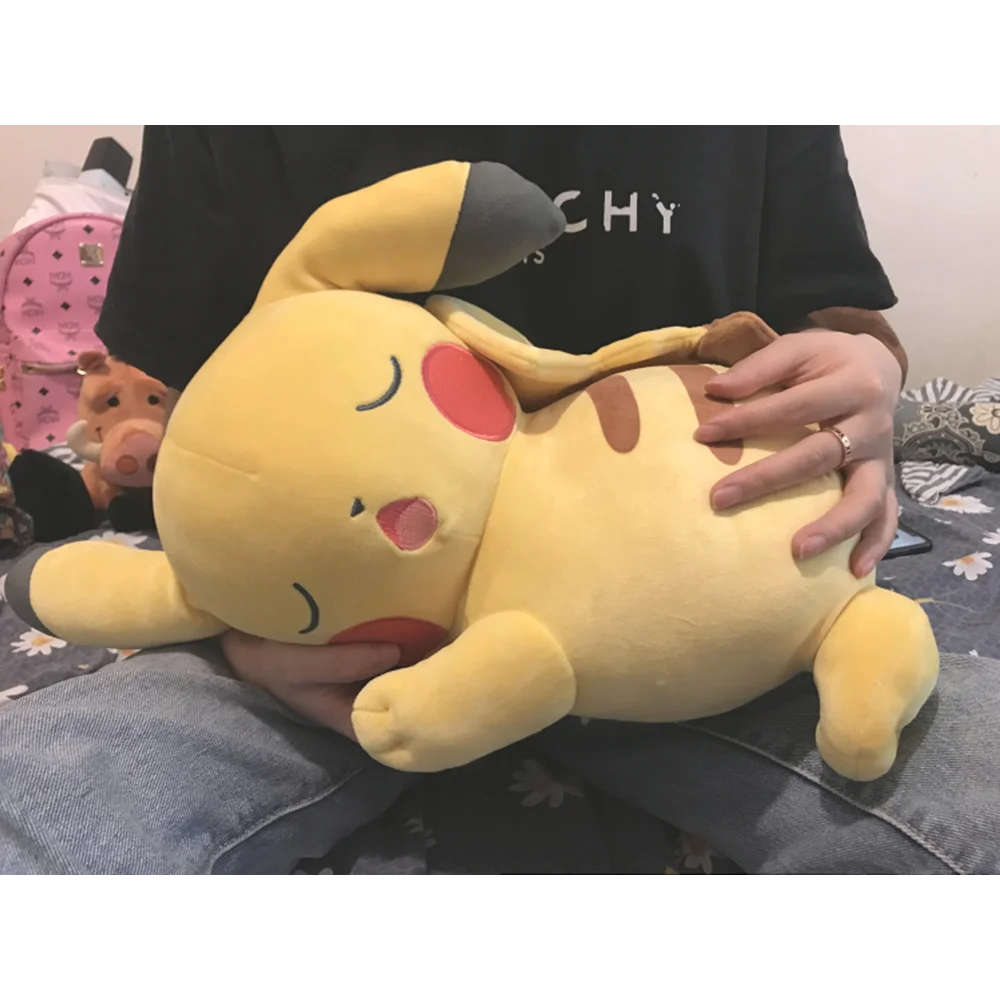 

TAKARA TOMY POKEMON Plush Doll Asleep Pikachu Pillow Very Soft Stuffed Toy Gift
