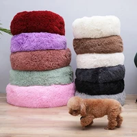sleep luxury soft plush dog bed round shape sleeping bag kennel cat puppy sofa bed pet house winter warm beds cushion cat bed