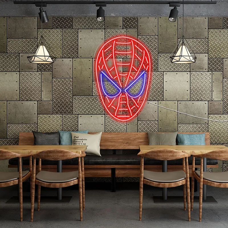 

Neon Sign Face Shaped Wall Hanging Lights for Home Children's Room Bar PUB Led Night Lamps Xmas Party Holiday Art Decor Decorati