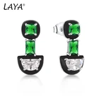 Женские серебряные сережки из серебра 925 пробы с эмалью