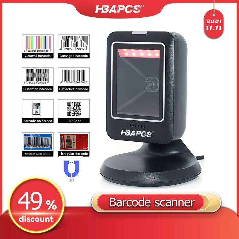 Сканер штрих-кода все-круглый рабочий стол автоматическое отслеживание данных