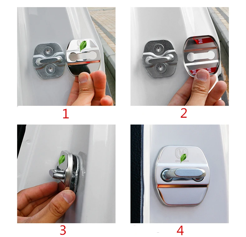 FLYJ 4 шт. Автомобильный Дверной замок пряжка крышка автомобильные аксессуары