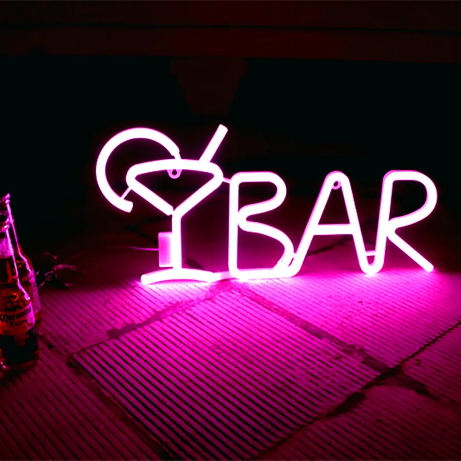 Цветная светодиодная неоновая вывеска праздничная лампа с пультом