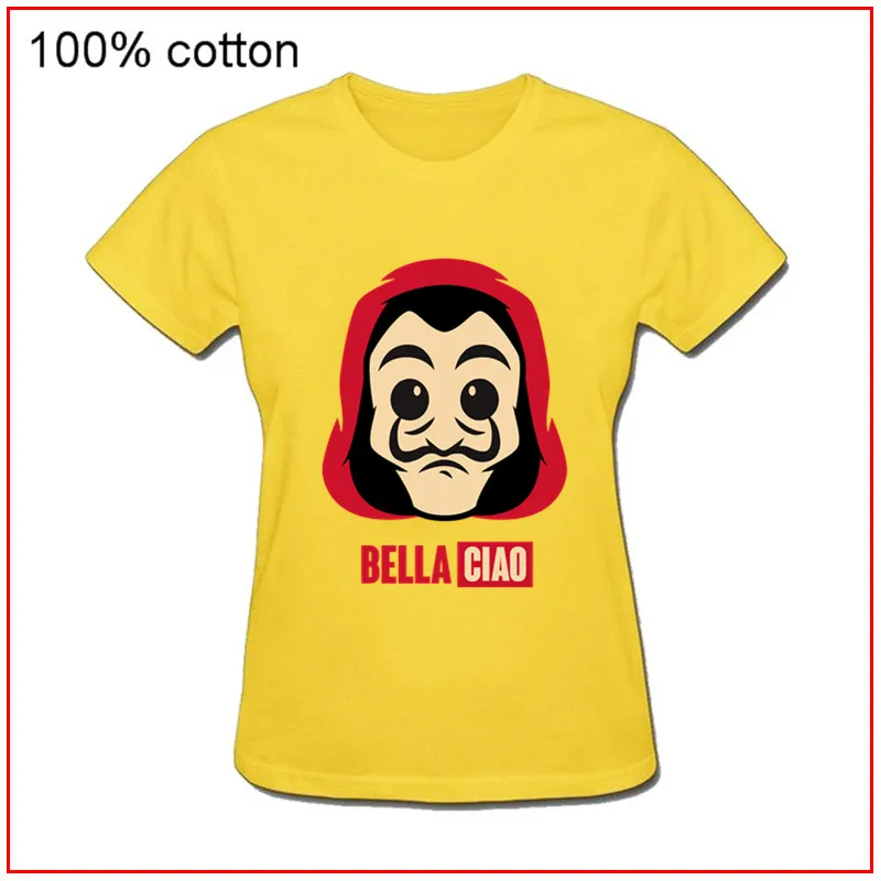 2020 Новое поступление женских туфель Hello забавные Bella Ciao футболка деньги Heist