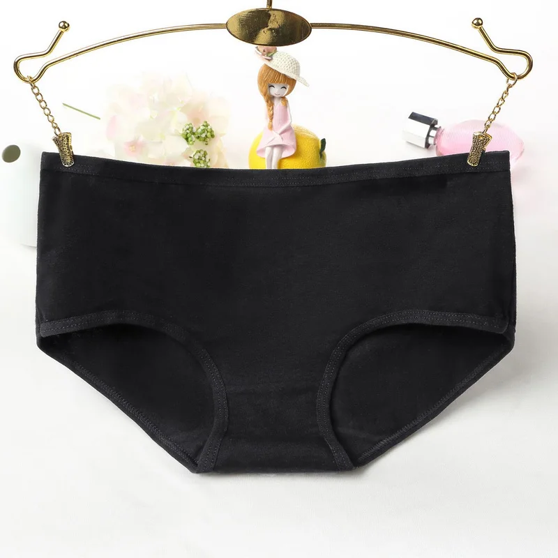 

Pure Cotton Women Panties Underwear 95% Cotton Breathable Solid Candy Color Women Girl Briefs Underpant Lingerie Panty