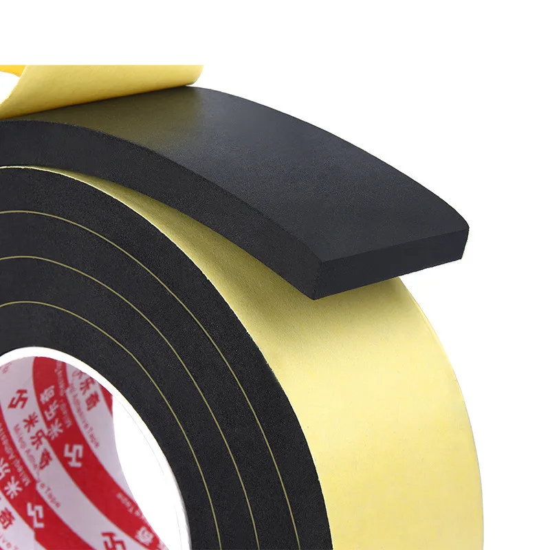 EVA black single-sided sponge Foam Tape 1pcs 2mm 5mm 8mm thickness Cushioning Soundproof  Super Sticky Rubber tape wholesale
