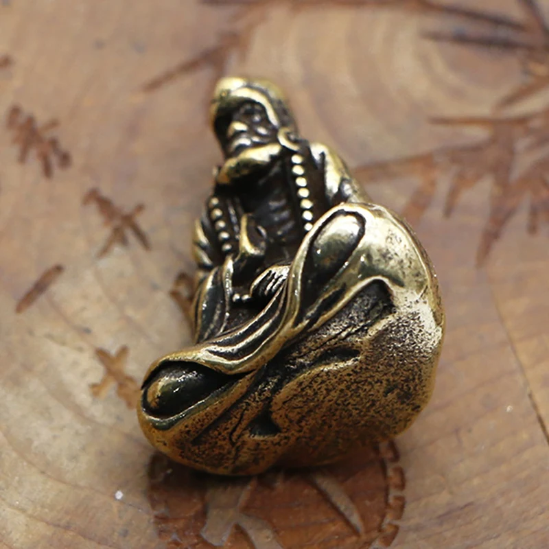 Retro Brass Dharma Buddha Mini Statue Bodhidharma Master Figurines Desk Decoration Handcrafts Gifts Miniatures | Дом и сад