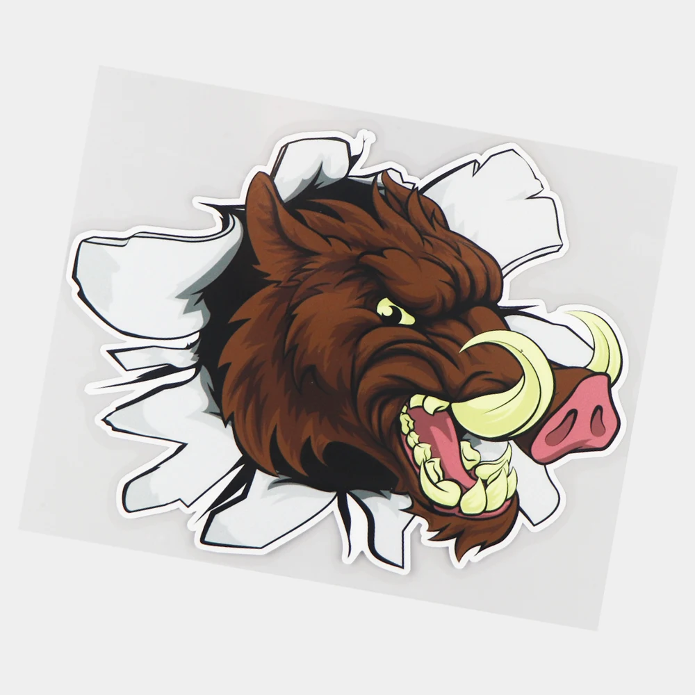 YJZT 19 4 × 15 2 см отверстие кабан головы футболка с забавным мультипликационным