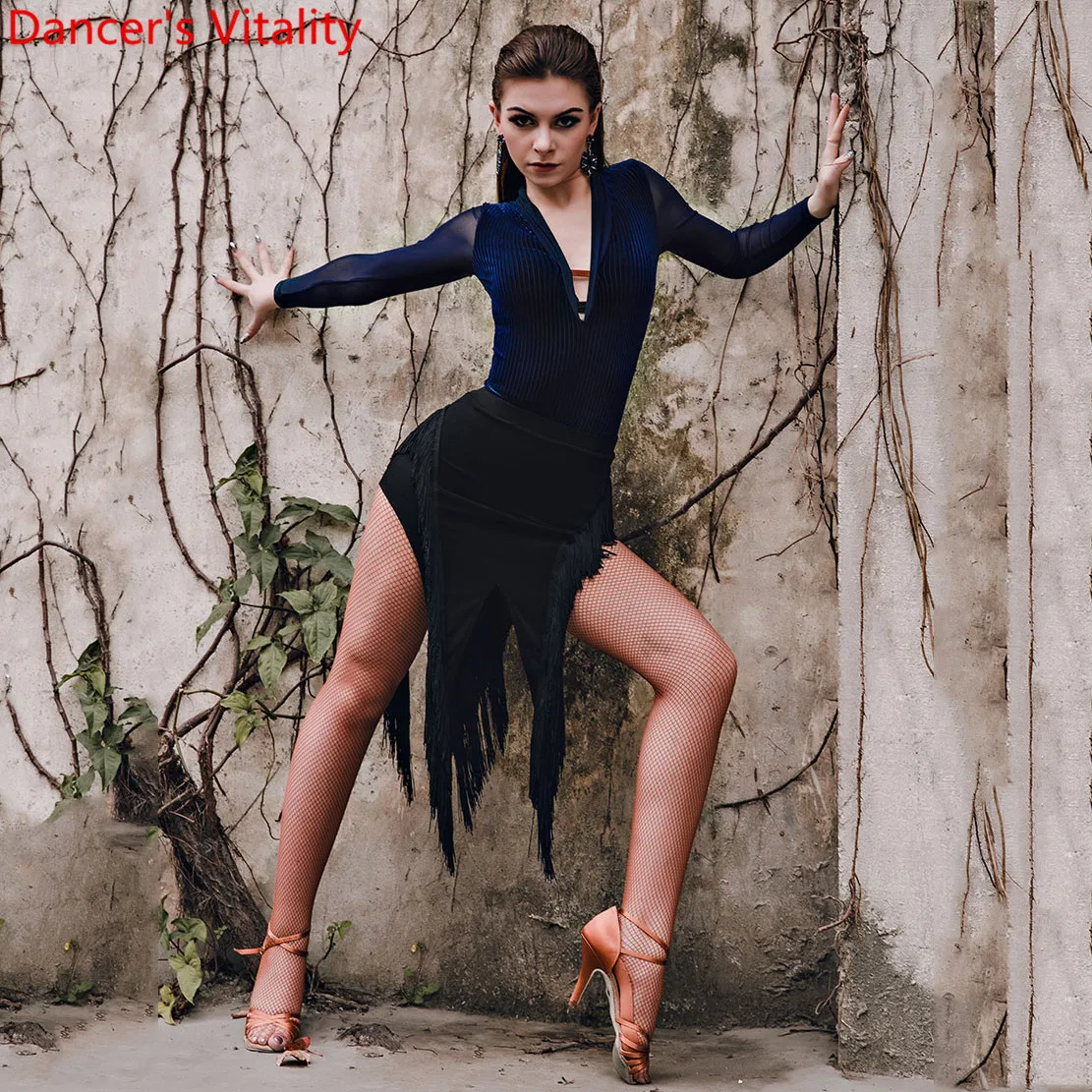 Тренировочная одежда для латиноамериканских танцев Женский велюровый боди с