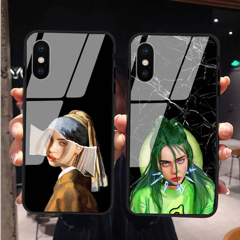 Billie eilish rainbow blohsh Ocean Eyes Bad Guy glass мягкий чехол для iPhone 11 Pro Max 2019 6 6S Plus 7 8 X XR XS