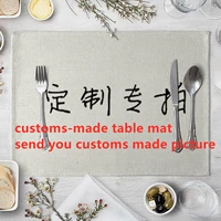rectangle 30x40cm customs made table mat placemat pad place mats for dining table