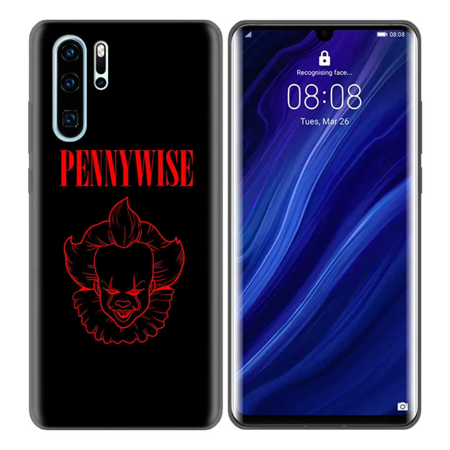 Черный силиконовый чехол для huawei P30 P20 P10 mate 30 20 10 Lite Pro Coque Fundas, чехлы, раковины, Pennywise, клоун, ужас