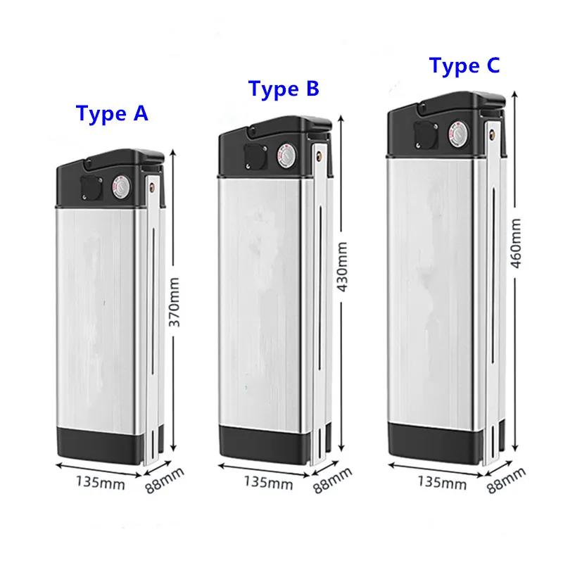 

Металлический корпус аккумулятора для электровелосипеда Haiba, 24 В, 36 В, 48 В, большая алюминиевая крышка с серебряными рыбками для электровело...