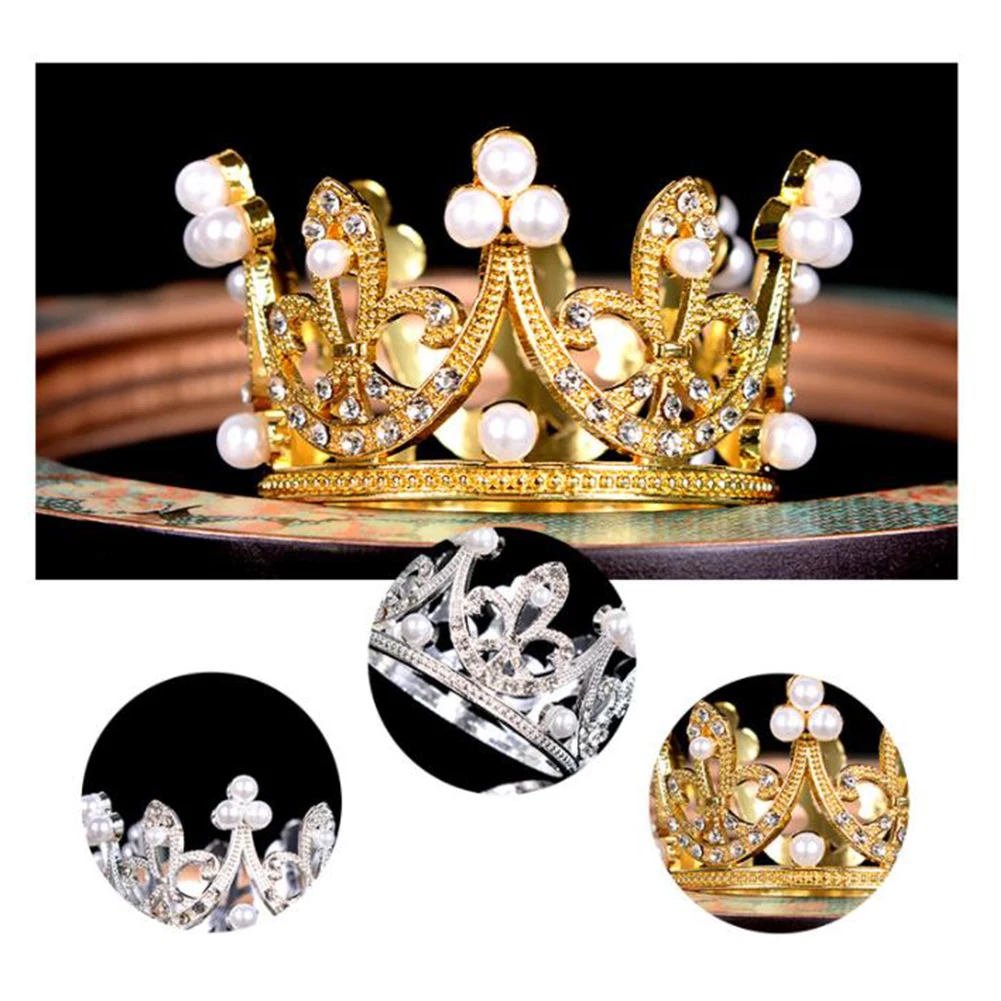 Украшение для торта из искусственного жемчуга мини-корона | Дом и сад