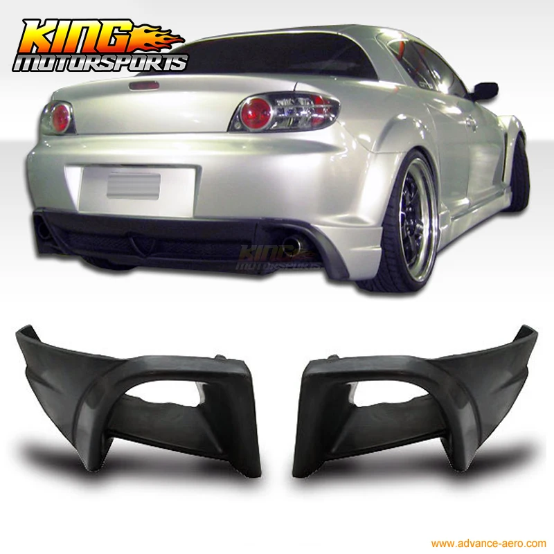 Подходит для 04 05 06 07 08 Mazda RX8 RX-8 задний бампер губ 2 шт. Подзор гетры Уретановые |