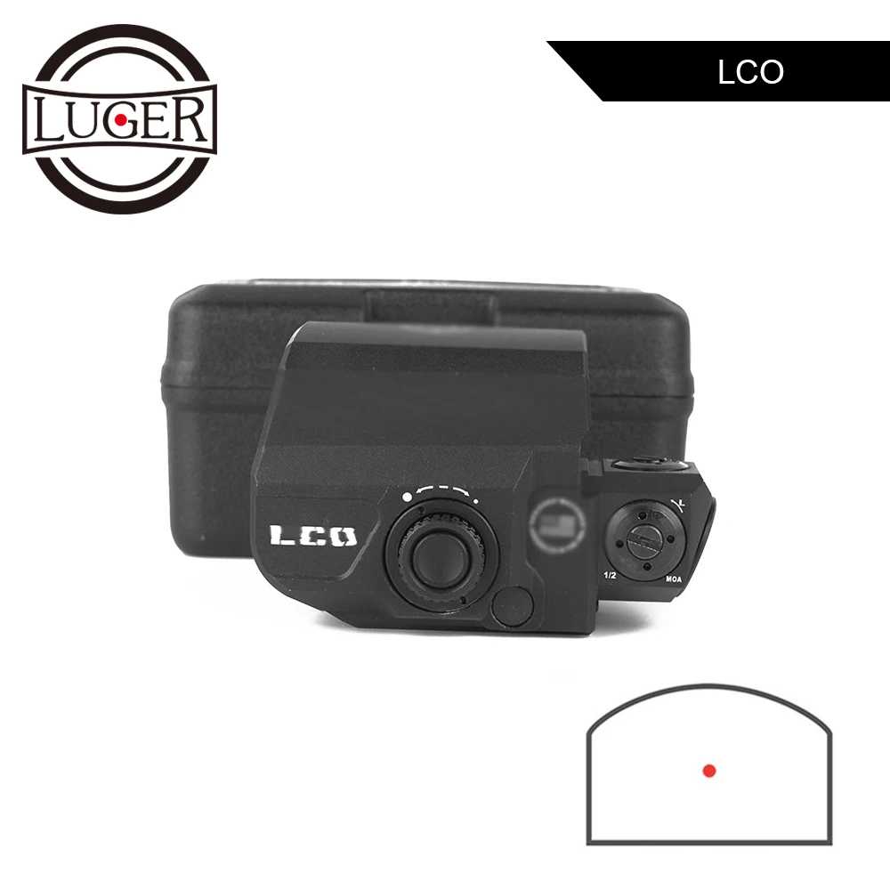 Охотничий прицел LUGER LCO с красной точкой тактический голографический для