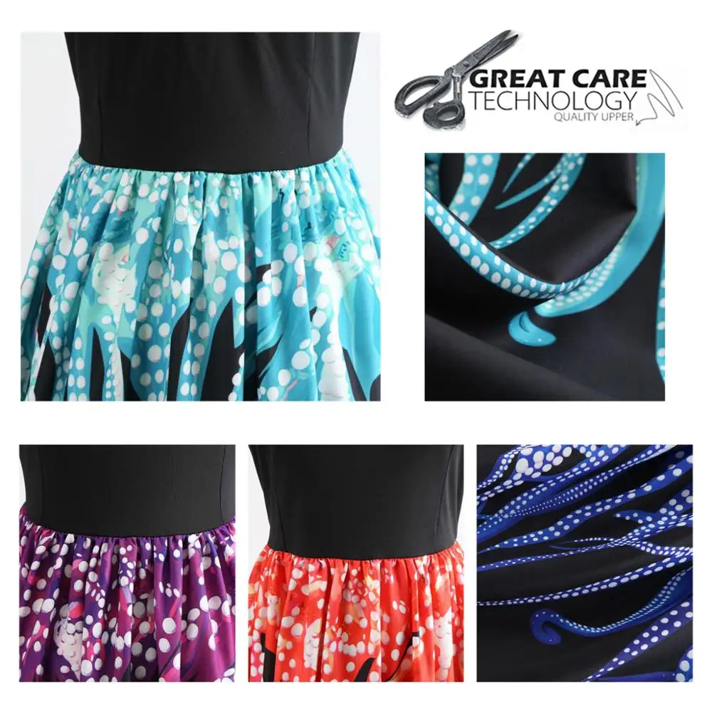 

Women's Dresses Vintage Sleeveless V-neck 3D Print Colorful Pattern Dress Slim Retro Ladies Elegant Dress Summer Vestido Femme