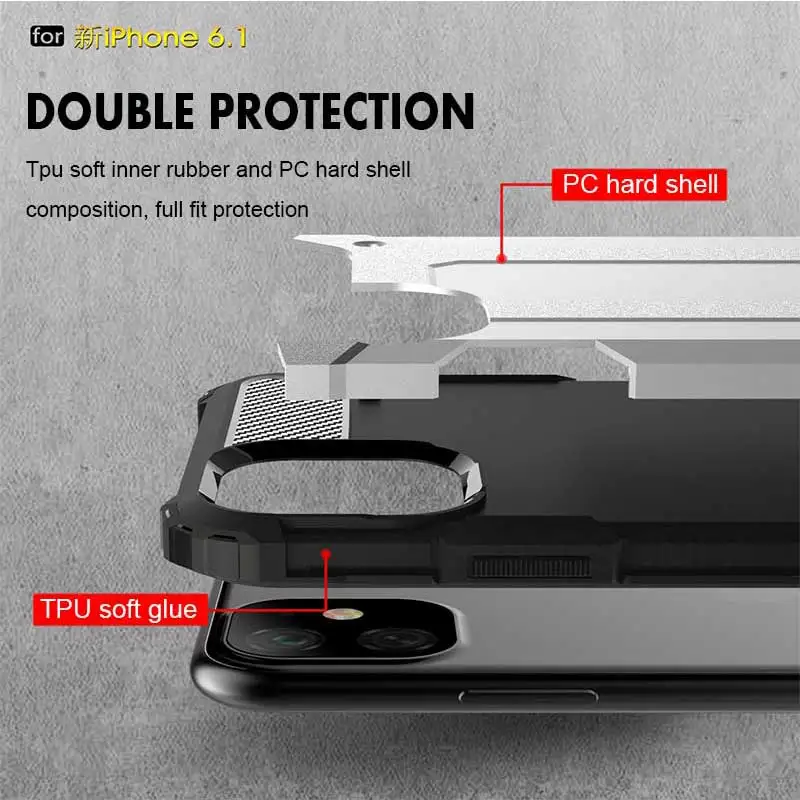 Luxury Shockproof Armor Phone Case On The For IPhone XS 11 Pro Max X XR 6 6s 7 8 Plus Soft Silicone Original Back Coque |