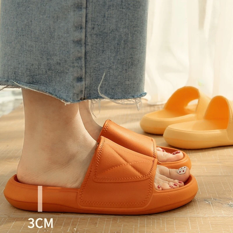 

Unisex Slippers Women Men Shoes Summer Thick Sole Sandals Non-slip Bathroom Flip Flops EVA Soft Indoor Slides Home Slippers Shoe