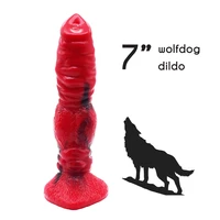 animal dog penis realistic wolf dildo fantasy knotted hound dick fake canine cock fetish anal sex toys for women masturbate