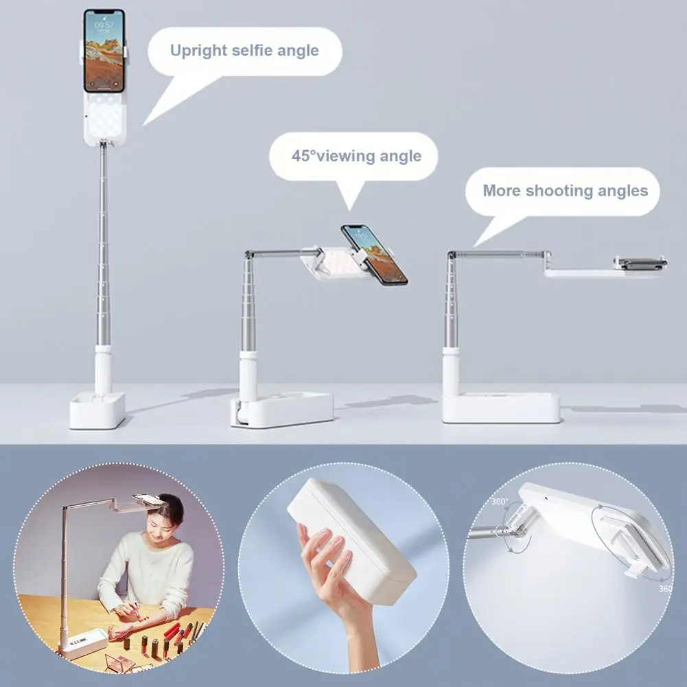 sturdy construction durable remote control mobile phone stand rechargeable for selfie free global shipping