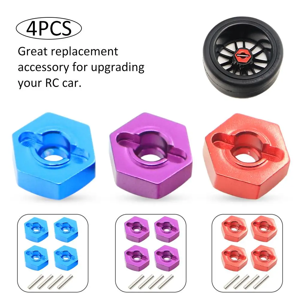 

4PCS 12mm Wheel Hex Drive Hub Adapter Combiner Coupler with Pins Screws for HSP HPI Redcat Tamiya Traxxas RC4WD D90 1/10 RC Car