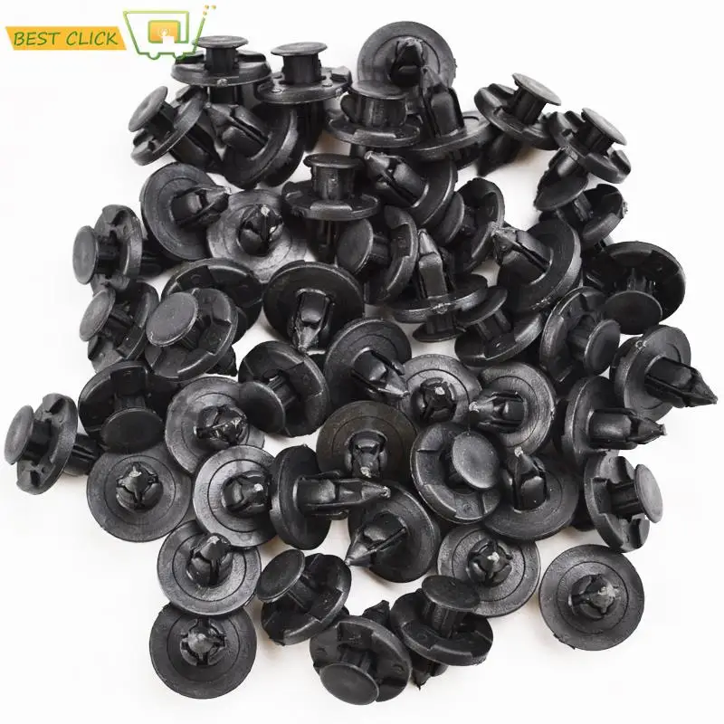 

50pcs 8mm Car Auto Fasteners Bumper Fender Mud Flap Mudguard Plastic Rivet Fixing Clips Cover For Lexus Subaru Nissan