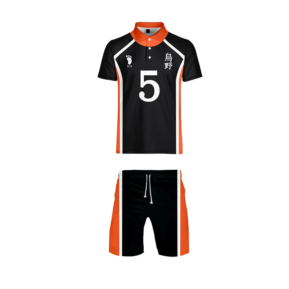 Haikyuu Cosplay Костюм Karasuno High School волейбольный клуб Hinata Shyouyou спортивная одежда