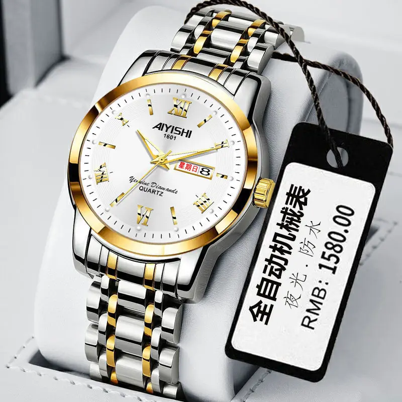 

Швейцарский известный бренд автоматические механические мужские часы с календарем с подлинной подсветкой водонепроницаемые высококачест...