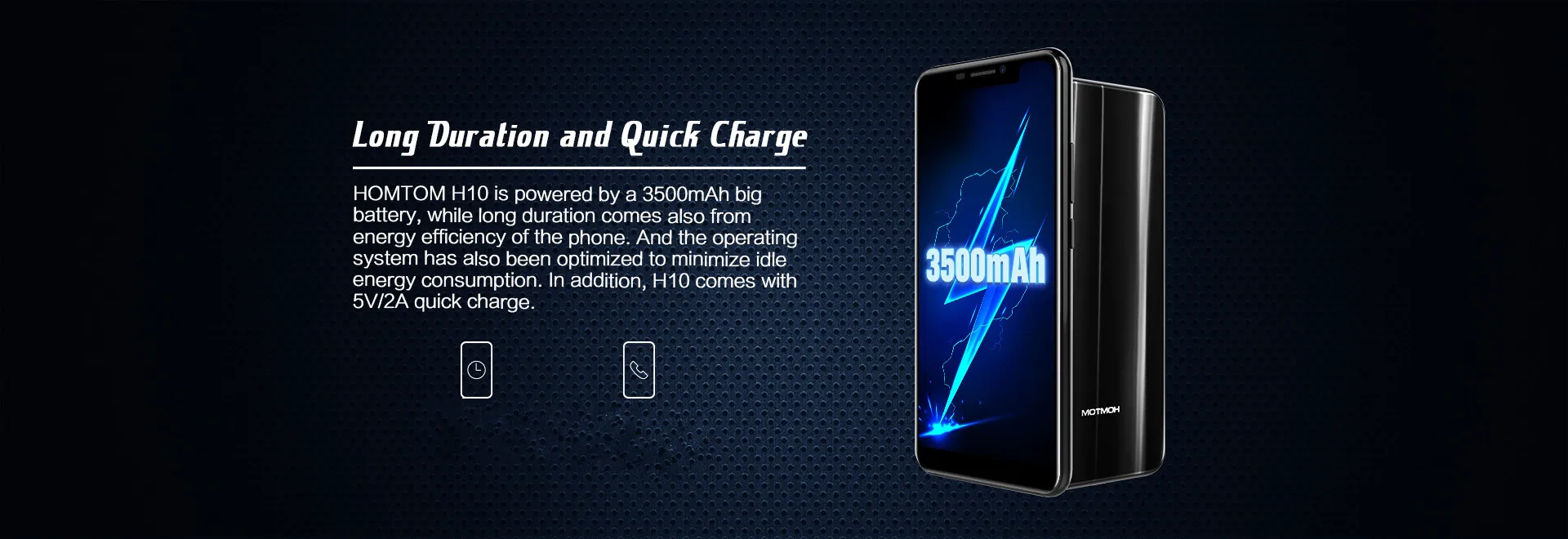 Мобильный телефон HOMTOM H10 Android 8,1, четыре ядра, 4 Гб ОЗУ, 64 Гб ПЗУ, 3500 мА/ч, 16 Мп+ 2 Мп, задняя камера, боковой смартфон с отпечатком пальца