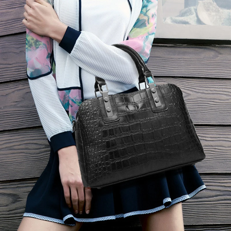 Business Bag For Women Office Luxury Handbag Vintage Waterproof Leather Briefcase Women Shoulder Bags Brand Tote Bag sac a main