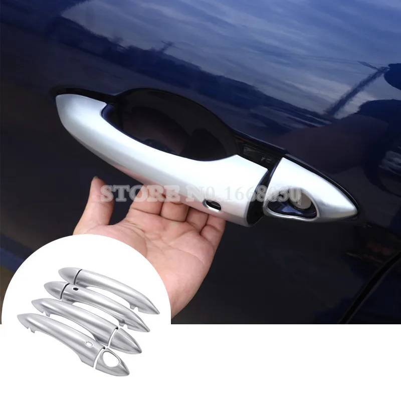

Matte Silver Door Handle Cover With Smart Keyhole For Alfa Romeo Giulia 2017-2021 Car accesories interior Car decoration