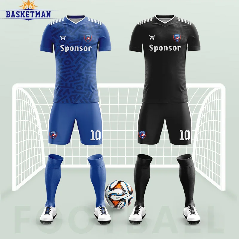 

Full Sublimation Football Kit For Men Custom Team Name Logo Uniforms Sports Training Short Sleeve Soccer Jerseys Tracksuit Male