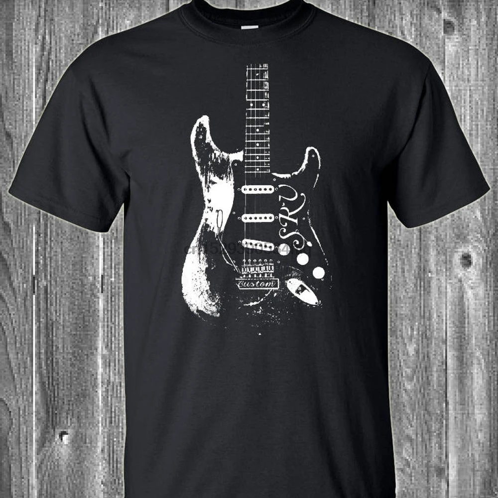 

SRV Stevie Ray Vaughan Strat T Shirt Blues tee Music